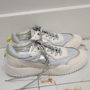 Dolce Vita Women's Sneakers in White, Silver, and Yellow